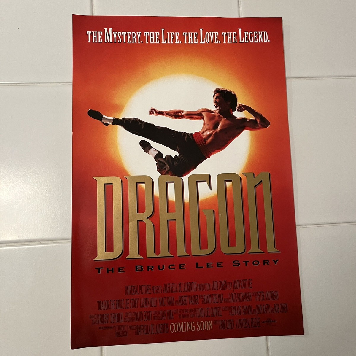 Dragon The Bruce Lee Story Original 1993 Film Movie Poster 16x11