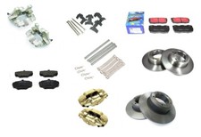 LAND ROVER DEFENDER 90 KIT FRENI COMPLETO DISCHI FRENO PASTIGLIE E PINZE FRONTALI SOLIDI