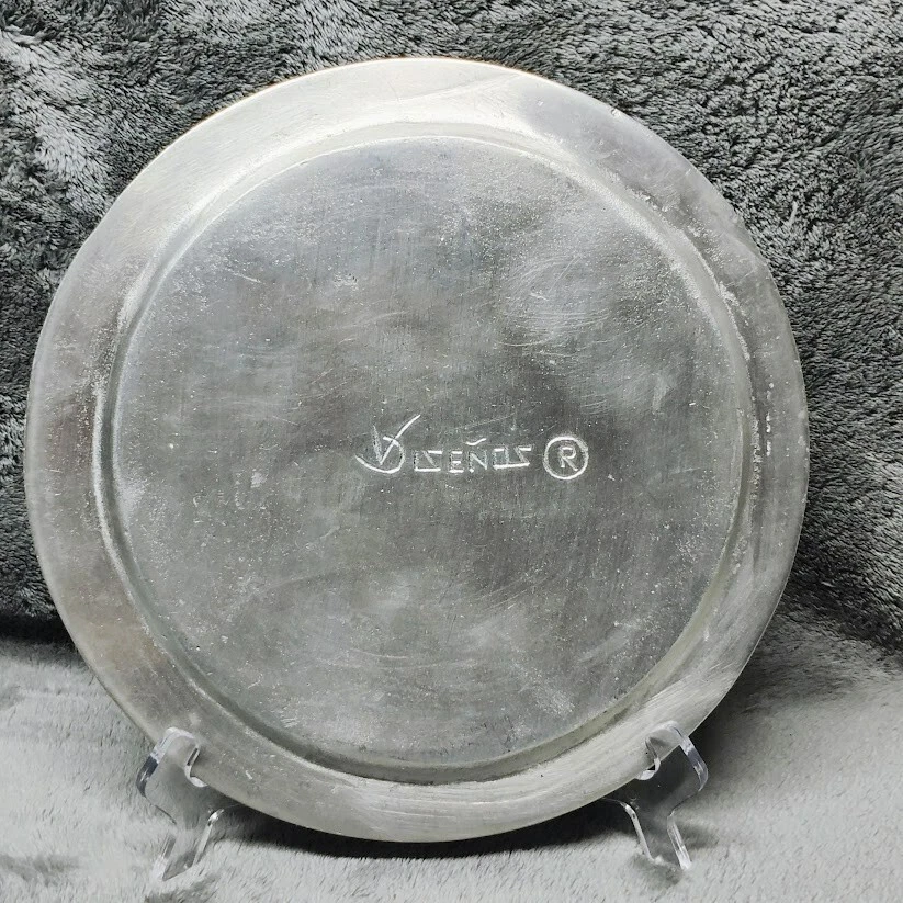 Placa de peltre fundido VARI DISENOS 10" diámetro ~ firmada V Disenos G Foto 2 de 4