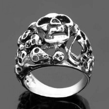 Edelstahl- Ring, Totenkopf, Scream, Skull, Biker, Gothic