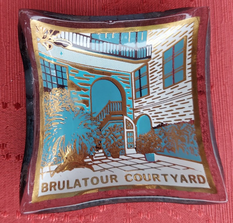 SMALL NEW ORLEANS BRULATOUR COURTYARD SOUVENIR TRINKET JEWELRY RING DISH VINTAGE