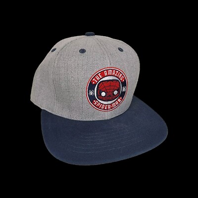 The Amazing Spider-Man Hat Funko Pop Marvel Collector SnapBack Gray Blue