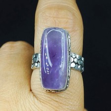Natural Amethyst Gemstone 925 Sterling Silver Proposal Women's Ring