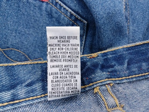 Vintage No Excuses Femme Fatale Denim Blue Jeans Size 13/14 28" Waist - Picture 13 of 14