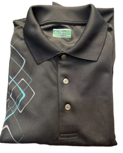 Ben Hogan Mens Short Sleeve Activewear Golf Polo Shirt Black Diamonds Size L - Picture 3 of 9