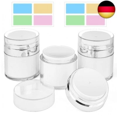 HOTUT Airless Pumpspender, 3 Stück 50ml Creme Pumpspender, Nachfüllbar Vakuum K