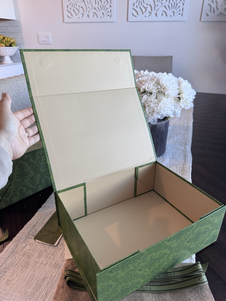 Gucci Empty Box Full Set, Gift Bag, Cards, Wrapping Paper And