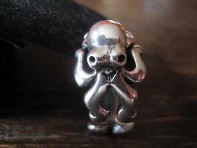 prächtiger maritimer Ring Krake Oktopus Tintenfisch 925er Silber für Piraten 64