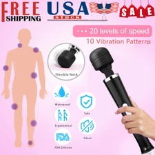 20 speed/10 vibration Handheld Vibratin Electric Full Body Therapy Massage Wand
