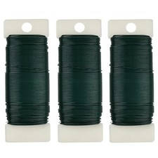Green Floral Wire,Christmas Wire Wreath Wire 3 Pack 118 Yards 22 Gauge Flexible