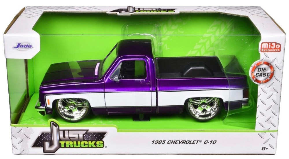 1/24 JADA 1985 Chevy C10 Squarebody with Lorenzo Wheels Die-Cast Model