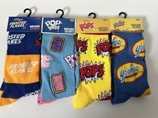 Novelty Fun Licensed Breakfast Brand Crew Sock Lot Of 4 Men  s/unisex By Odd Sox