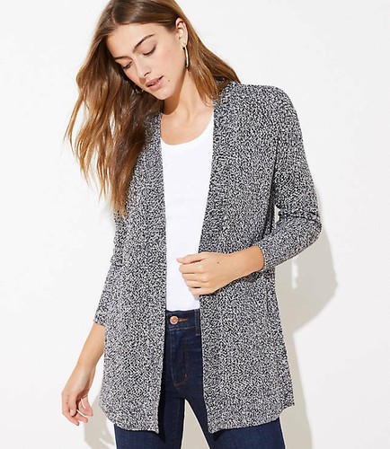 NWT LOFT Women's Marled Textured Open 