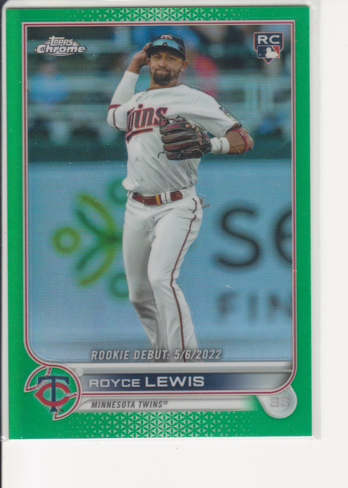Royce Lewis 2022 Topps Chrome Update Green Rookie Refractor #USC79 /75 Parallel