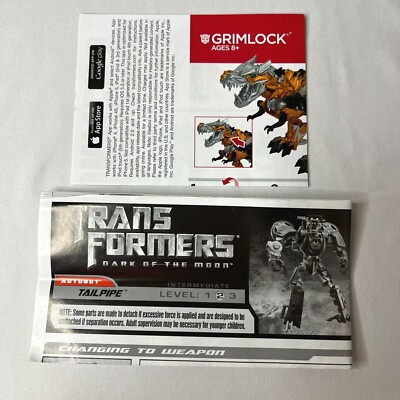 Transformers Dark of the Moon & Age of Extinction Instruction Booklets