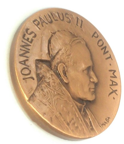 Medalla de Recuerdo del Vaticano del Papa Juan Pablo II hecha en Milán, Italia - estampada - Imagen 4 de 6