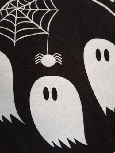 Boys Cute Halloween Black With White Ghost & Ghoul Gang Print T-shirt 3-4 Years - Picture 5 of 10