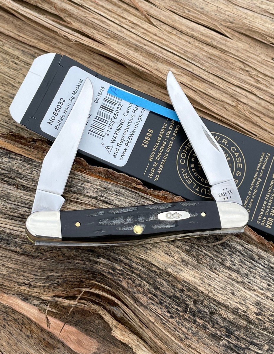 CASE XX *a 2025 JIGGED BUFFALO HORN MUSKRAT KNIFE KNIVES | eBay