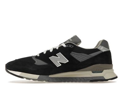 靴 new balance U998BL made in USA 31cm New Balance 998 NB Made In USA Black Silver Sneakers U998BL