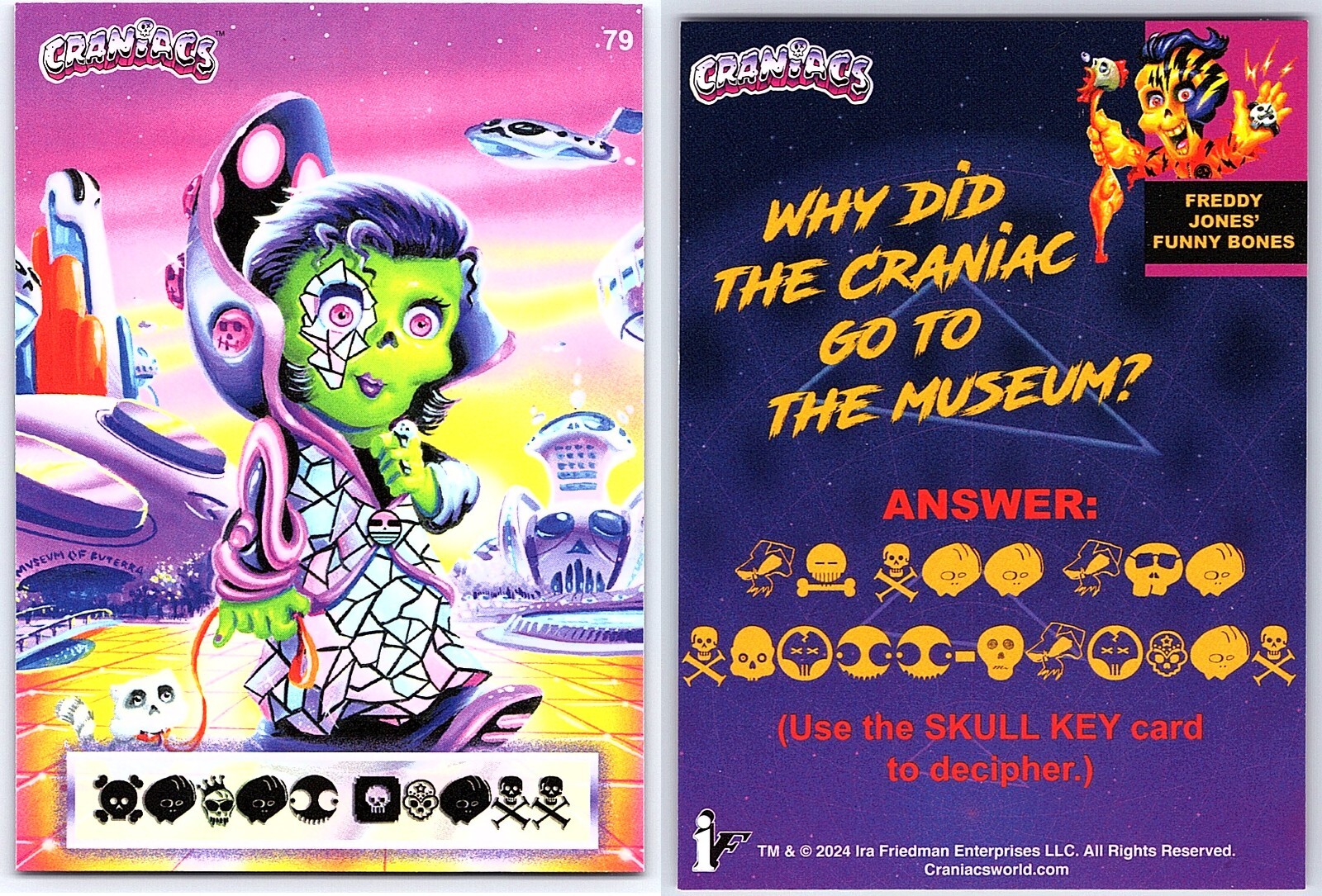 2024 Craniacs Series 1 Garbage Pail Kids Joe Simko Jewel Dress Deciphered Name