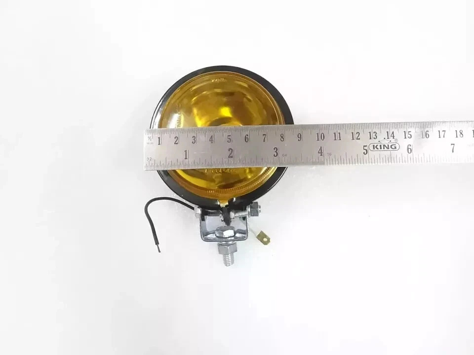 4 X 3.5'' JEEP CAR BIKE SCOOTER SPOT LIGHT YELLOW LENS & HALOGEN BULB Foto 2 de 4