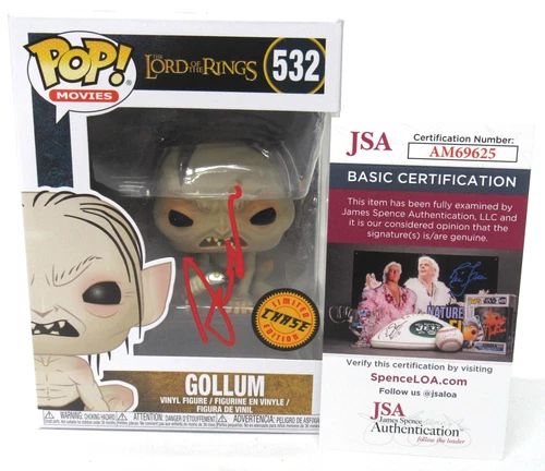 Funko POP Lord Of The Rings 532 Gollum Chase Signed By Andy Serkis JSA COA
