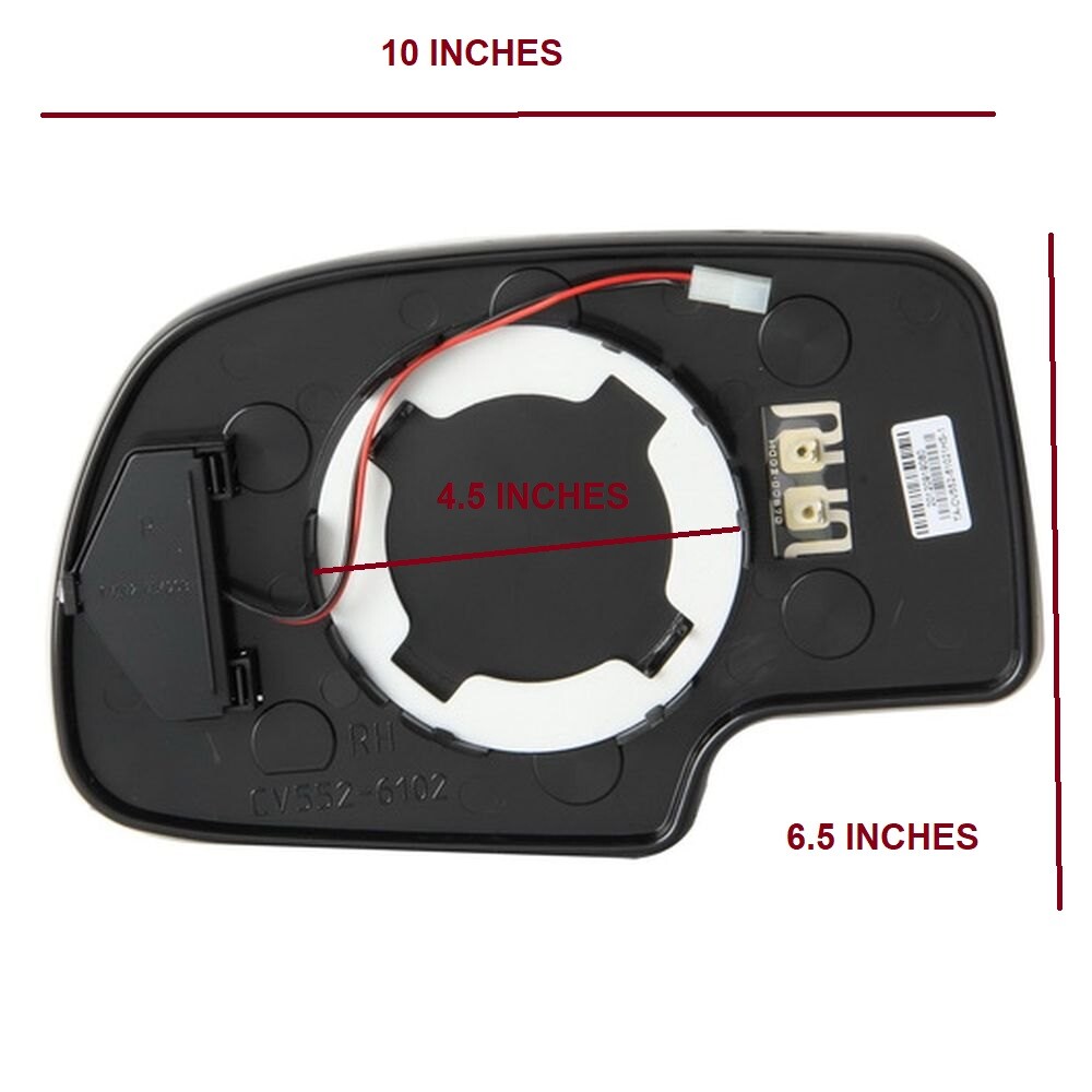 Passenger Mirror Glass Heated w/ backing plate for 2003-2007 Chevy GMC Passenger Mirror Glass Heated w/ backing plate for 2003-2007 Chevy GMC