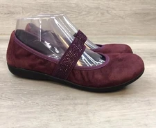 Vionic 354 Fern TVW4516 Women's 8 Purple Suede Leather Arch Support Mary Jane