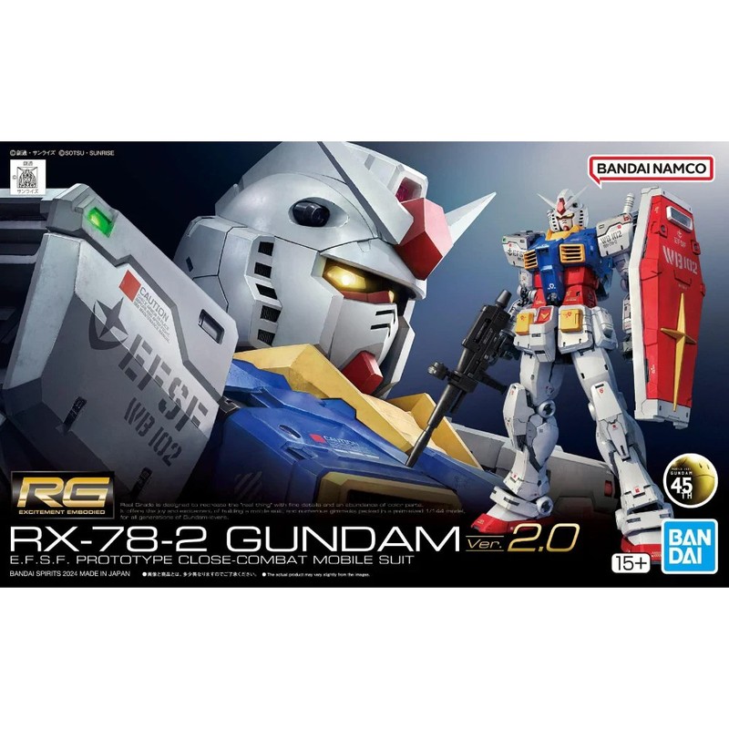 Bandai RG RX-78-2 Gundam Ver 2.0 Gunpla Kit