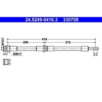 ATE Bremsschlauch Hinterachse Passend FÜR Mitsubishi Carisma Space Volvo S40