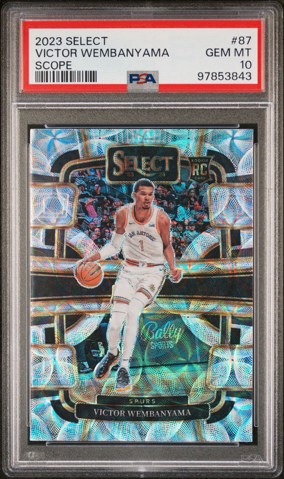 Victor Wembanyama Rookie 2023-24 Panini Select #87 Scope PSA 10 (RC)