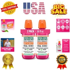 TheraBreath Anticavity Fluoride Oral Rinse Mouthwash, Fights Cavities, Streng...
