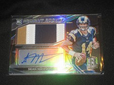 SEAN MANNION RAMS ROOKIE CERTIFIED AUTOGRAPHED SIGNED FOOTBALL JERSEY CARD /75. rookie card picture