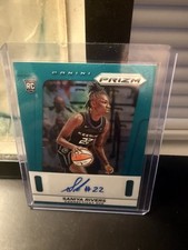2025 Panini Prizm WNBA - Throwback Signatures Saniya Rivers #TB-SR Teal Prizm...