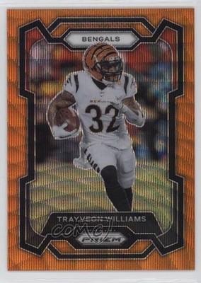 2023 Panini Prizm Orange Wave Prizm 31/60 Trayveon Williams #59 16zo