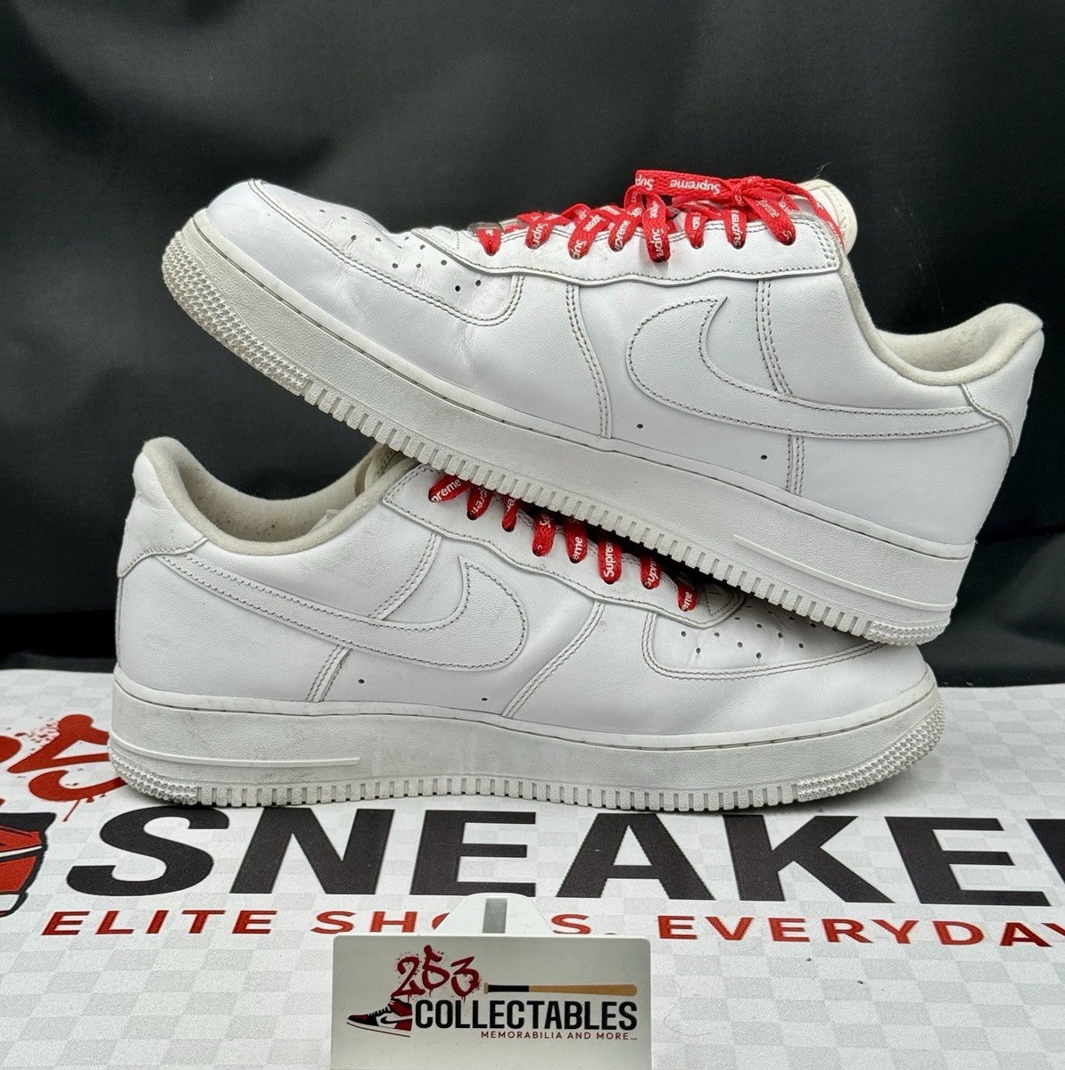 Nike Air Force 1 Low Supreme White CU9225-100 Size 11 Used