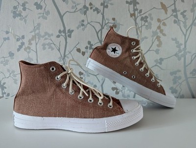Brandneu Herren Converse Chuck Taylor High Top Zedernrinde weiß Größe UK10