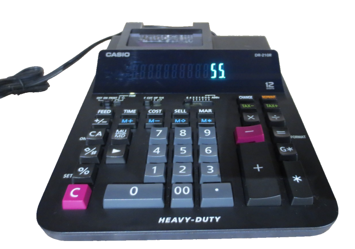 Casio DR-210R Printing Calculator - Black for sale online | eBay