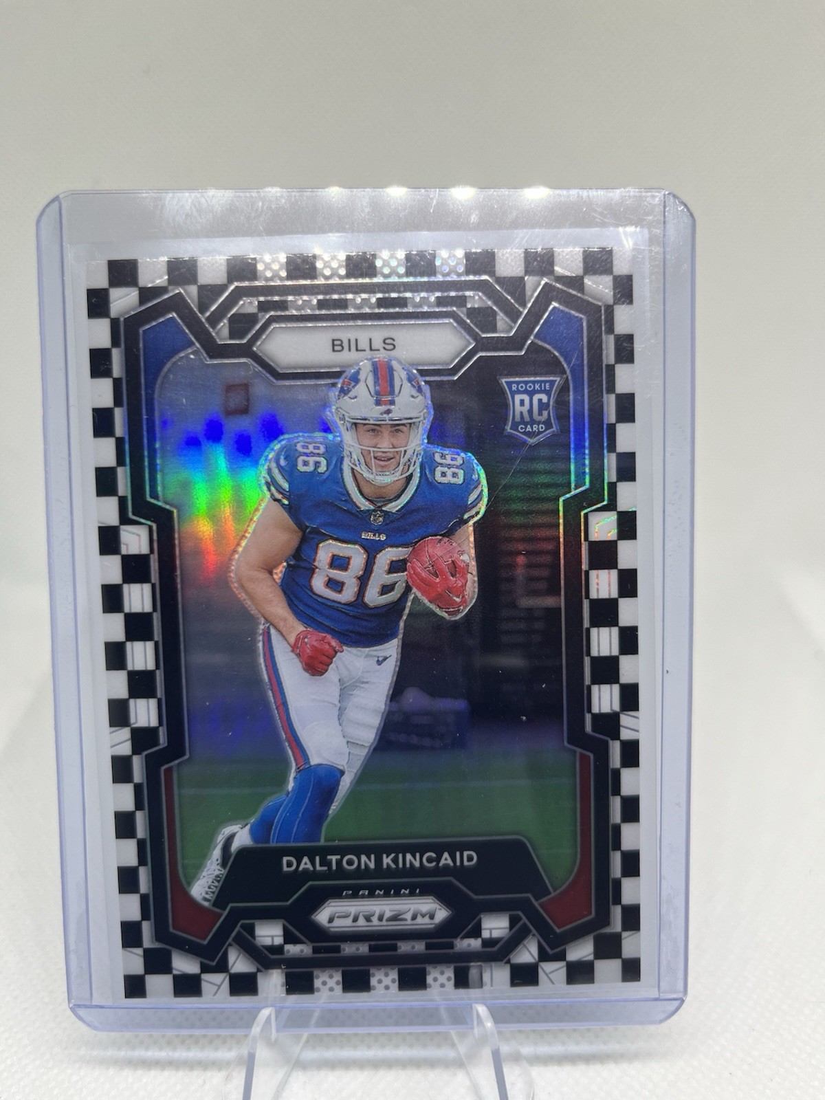 2023 Prizm Dalton Kincaid Black & White Checkerboard Case Hit SSP #308 Bills