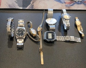 Lot Of 8 Men's Casio Timex Other Watch Untested For Parts C58