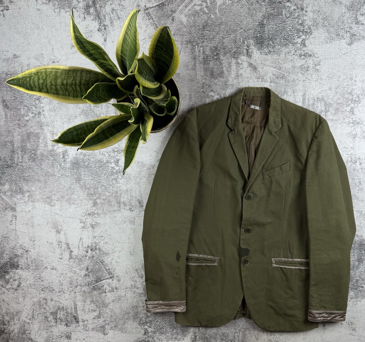 美ライン◎ ALEXANDER MQUEEN ジャケット イタリア製 N304 Alexander Mqueen Thrashed MC Men's 48 Vintage Classic Cotton