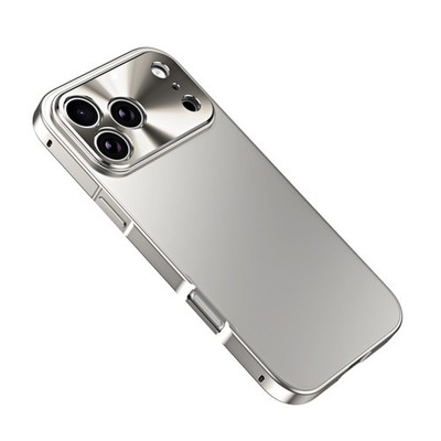For iPhone 17 Pro Max 16 15 Hard PC Magnetic Case Metal Frame Matte Plated Cover