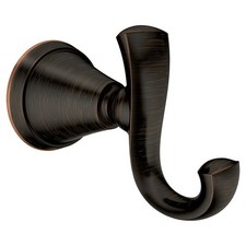 Moen MY4803BRB Tiffin Robe Hook With Press  Mark Stamp - Mediterranean Bronze