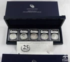 2011 American Silver Eagle 25th Anniversary 5-Coin PCGS MS70 PR70 MERCANTI Set