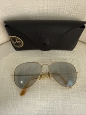 Vtg 1960's 58 14mm B L RAY-BAN Arista Photocromatic Aviator Sunglasses READ