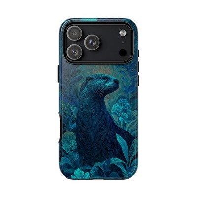 Phone Ink - iPhone/Galaxy/Pixel - Tough Case - Otter Abstract Teal Blue Floral