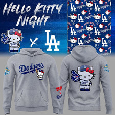 HOT ITEM Hello Kitty La Dodgers Grey Hoodie Giveaway 2026 Mlb Limited Edition