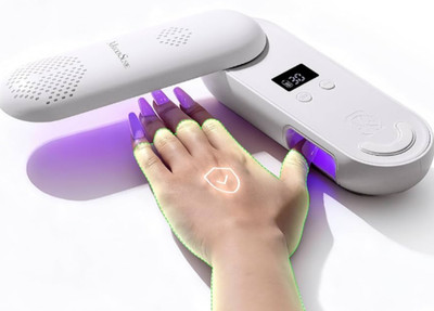 MelodySusie Compact Cordless UV LED Nail Lamp P-PLUS20F for UV Protection