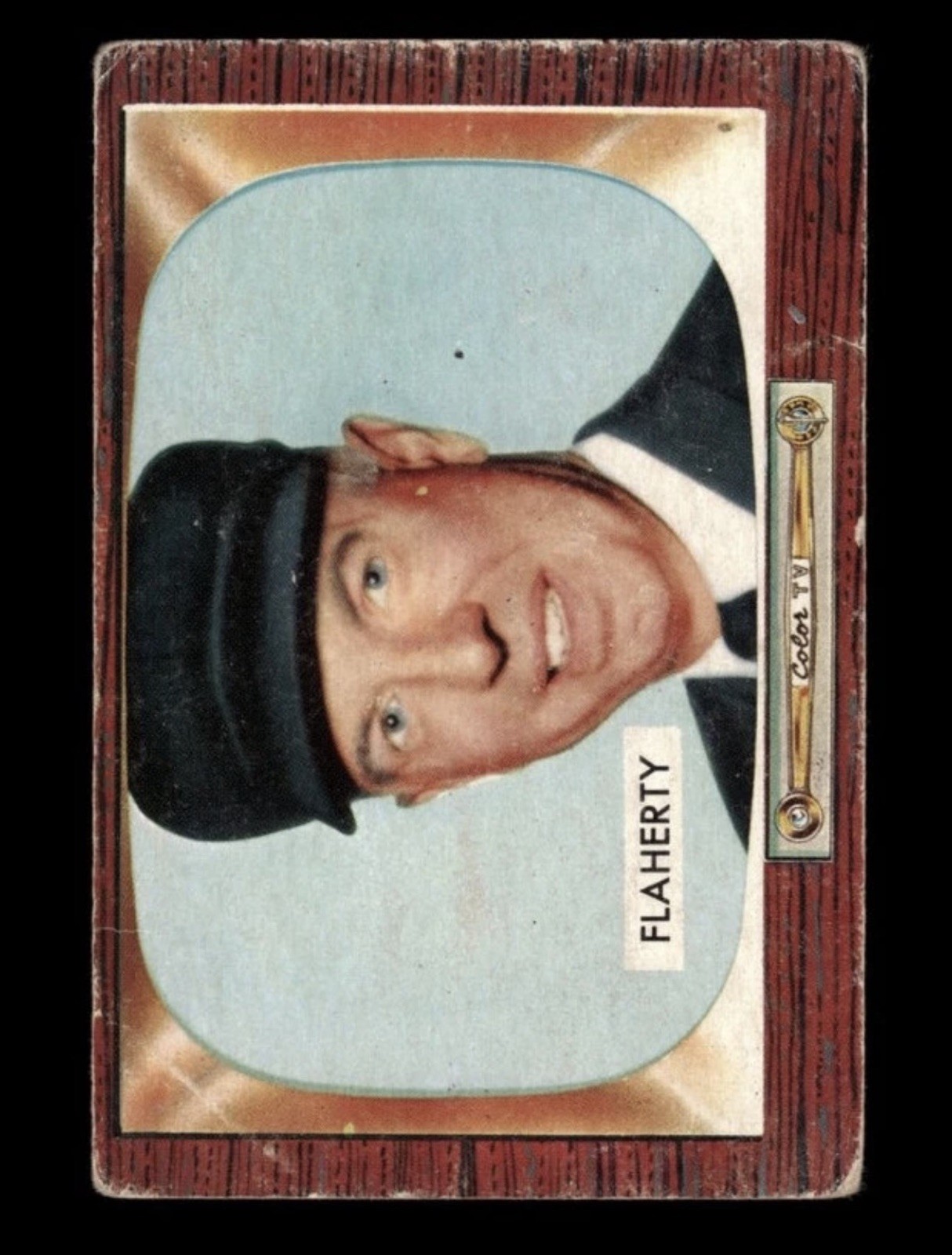 1955 Bowman JOHN FLAHERTY Umpire #272 poor grade
