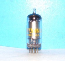 N. 1U6 raro amplificatore audio radio a batteria Sylvania vintage valvola a valvole 1U6